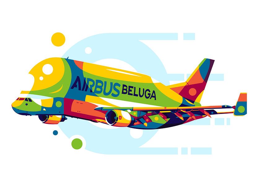 Airbus Beluga in der Pop-Art von Lintang Wicaksono