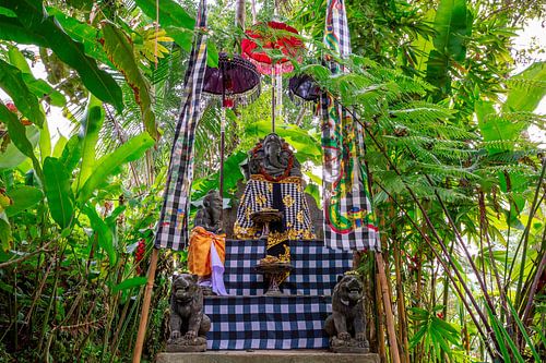 Ganesha draußen im Garten auf Bali von Jeroen Langeveld, MrLangeveldPhoto