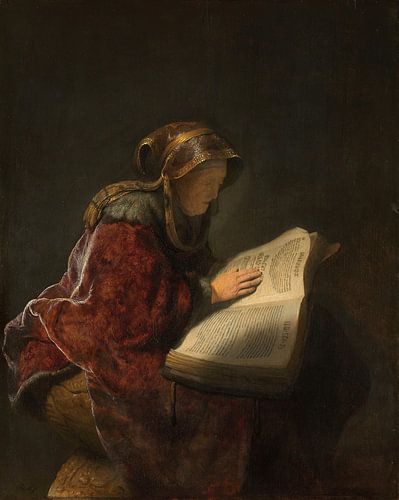 Rembrandt van Rijn. Oude lezende vrouw