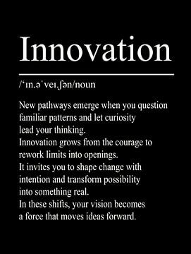 Innovation Definition - Black by WordsThatInspire
