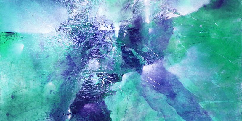 Abstracte compositie: vormen in ijs, vertrek van Annette Schmucker