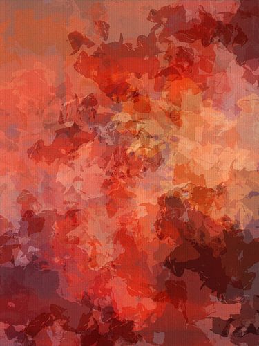 Kleurrijke abstracte kunst in warme kleuren