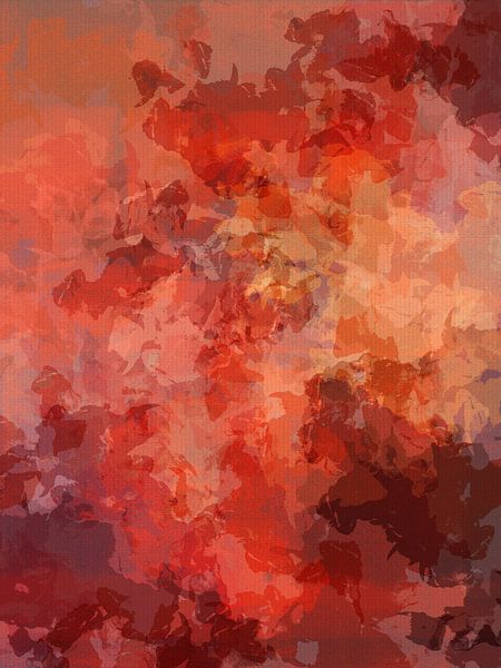 Art abstrait coloré dans des couleurs chaudes par Dina Dankers