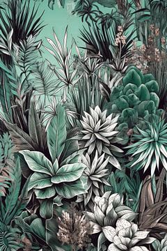 Fleurs botaniques 16 #tropical sur JBJart Justyna Jaszke