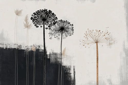 Botanisch abstract in Japandi stijl