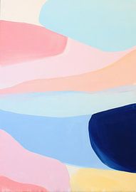 Abstract pastel shapes - Minimalist by Niklas Maximilian