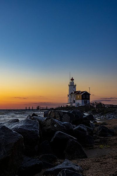 The Lighthouse of Marken, the Horse. by Gert Hilbink