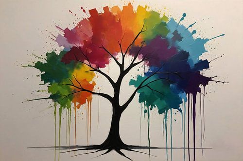 Levendig portret van een boom