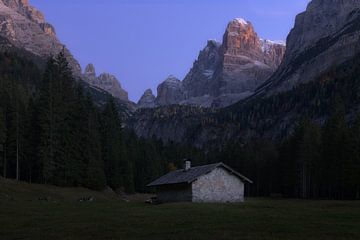 Beautiful soft colors during the blue hour in the Dolomites. by Jos Pannekoek