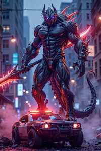 NEON ALIEN - Le guerrier extraterrestre conquiert la Cyberpunk City