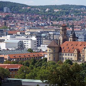 Altes Schloss - Stuttgart Panorama van Yven Dienst