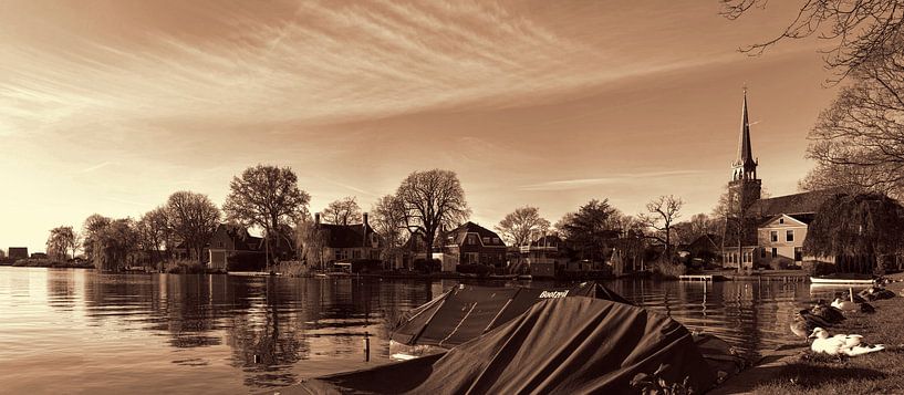 Broek in Waterland in sepia van Jack Tol