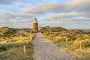 Sylt-kruislicht Rode Klif in Kampen van Michael Valjak