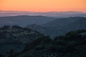 Zonsondergang in Jaén van Martijn Smeets