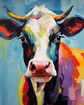 Portrait d'une vache sur Bert Nijholt