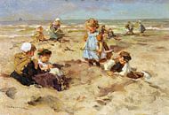 Kinder am Strand - Johannes Akkeringa von Meisterhafte Meister Miniaturansicht