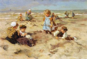 Enfants à la plage / enfants à la mer, Johannes Akkeringa,