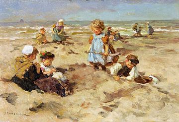 Kinderen aan het strand, Johannes Akkeringa