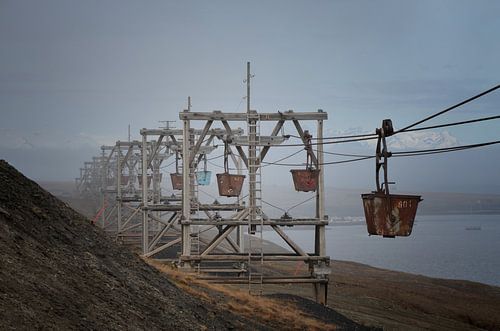 Kolenwinning in Svalbard, Spitsbergen.