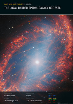 Barred Spiral Galaxy NGC 2566 | James Webb Space Telescope