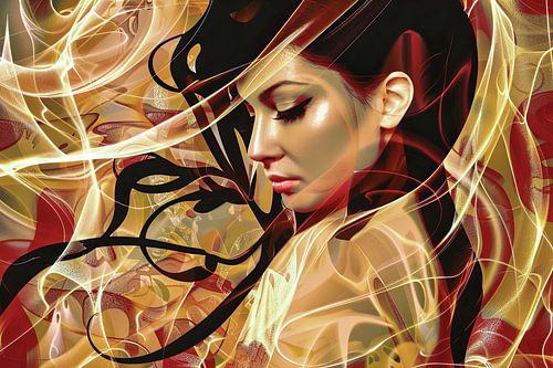 vrouw abstract portret