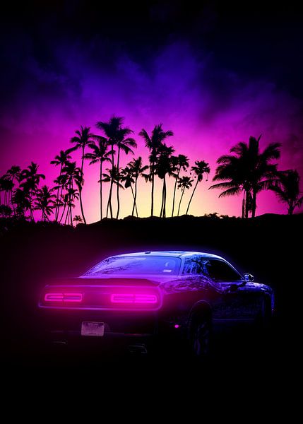 Challenger au coucher du soleil par John Dan