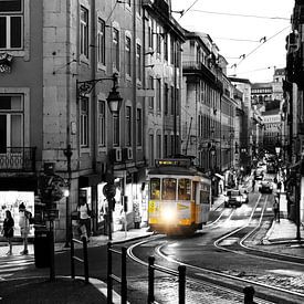 The Tram in Lisbon by Marcel Bil