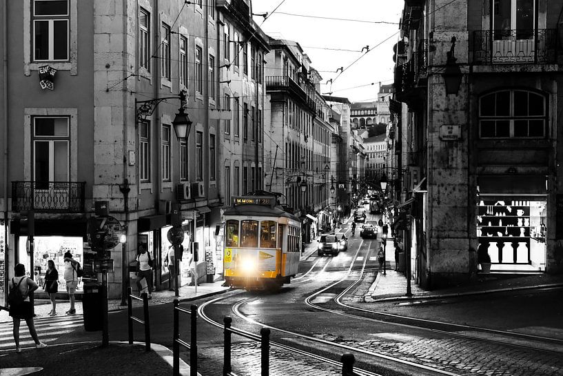 The Tram in Lisbon by Marcel Bil