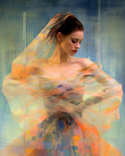 Porträt in Pastellfarben &quot;Ballerina&quot; von Carla Van Iersel