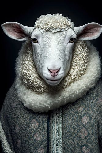 Warm winter schaap dierenportret