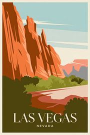 Las Vegas, Nevada, Vintage Travel Poster by Poster Art Shop
