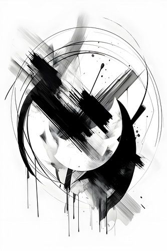 Abstracte minimale penseelstreken