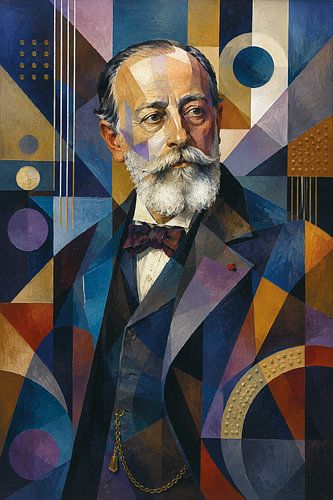 A painting of the French composer and pianist Camille Saint-Saëns.