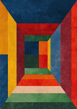 Geometrischer Farbtunnel Abstrakte Perspektive von Niklas Maximilian