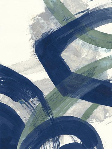 Navy Brushy Abstract I, Danhui Nai