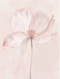 Zarte Blush-Aquarellblume von Mosaic Dialogue
