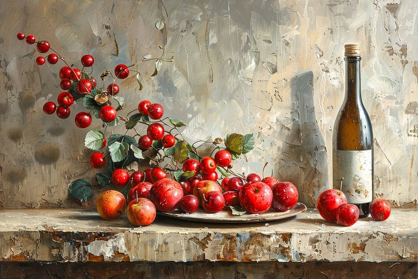 Modernes Stillleben mit Obst. von AVC Art Studio