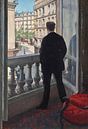 Junger Mann an seinem Fenster, Gustave Cailleboite von Meesterlijcke Meesters Miniaturansicht