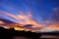 Schotland, zonsondergang bij Newport-on-Tay