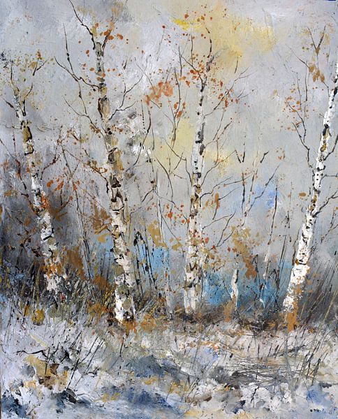 Aspen trees in winter by pol ledent