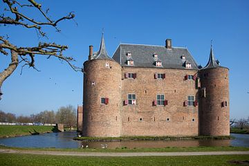 castle Ammersoyen in Dutch landscape by Ivonne Wierink