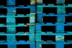 BLAUWE PALLETS sur KUNST ART