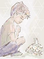 Junge und die Schildkröte l Kinderzimmer