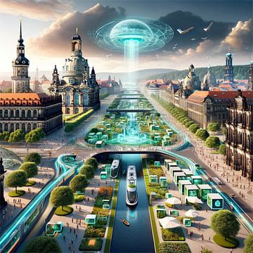Dresden - Futuristische steden van Eric Nagel