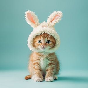 Cat with rabbit ears