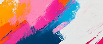 Colourful colour strokes - abstract and lively by Poster Art Shop