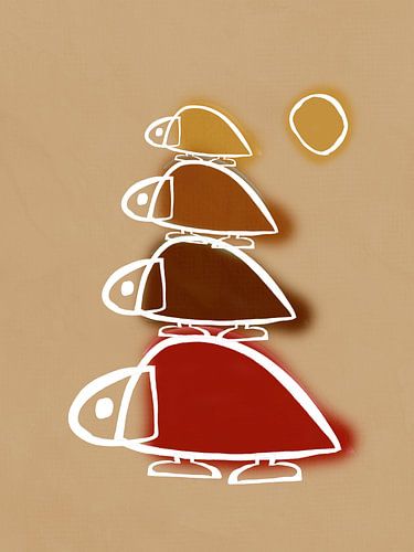 Four turtles to heaven.