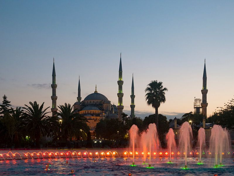 Blue Mosquein Istanbul Turkey by Sjoerd van der Wal Photography
