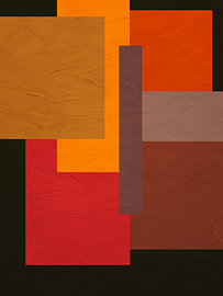 Moderne minimalistische geometrische abstrakte Kunst in Erdtönen.