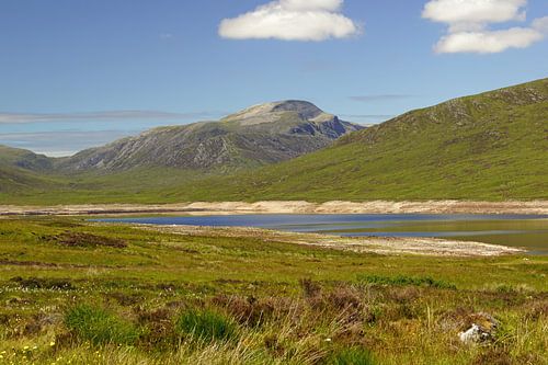 Loch Glascarnoch, een 7 km lang stuwmeer